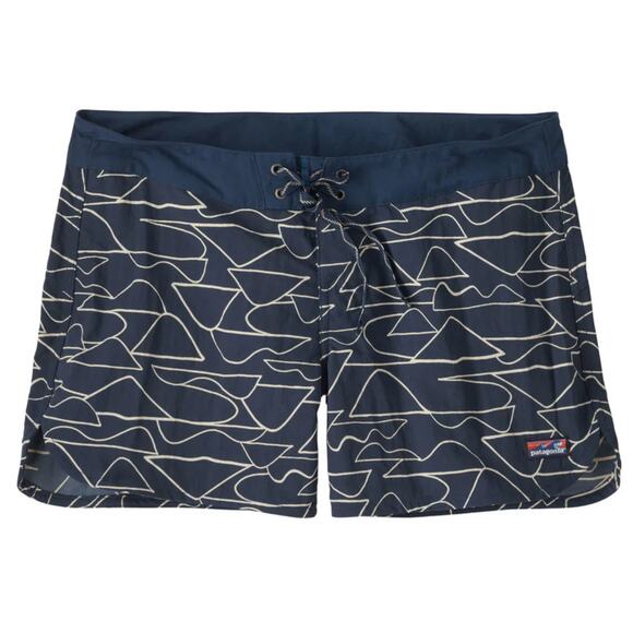 Patagonia Women's Wavefarer Boardshorts Board Shorts 5" Tidepool Blue Sz 4 Beach - Picture 1 of 5